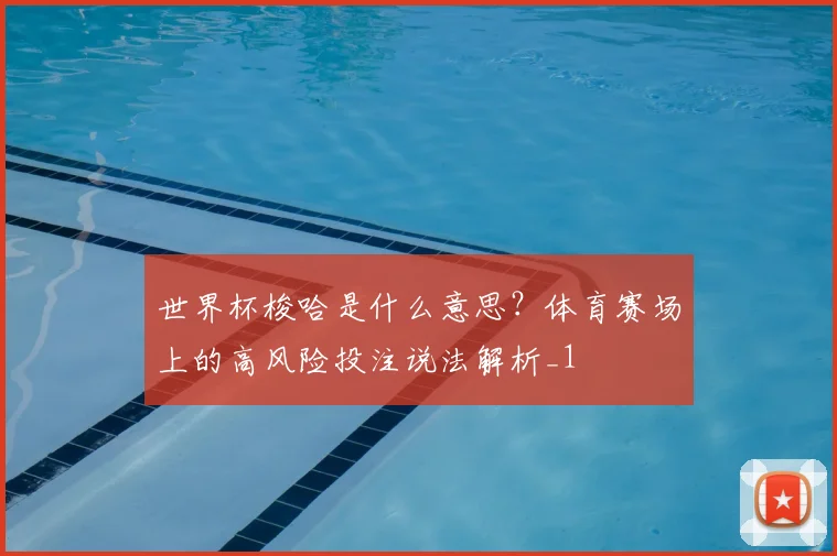 世界杯梭哈是什么意思？体育赛场上的高风险投注说法解析_1